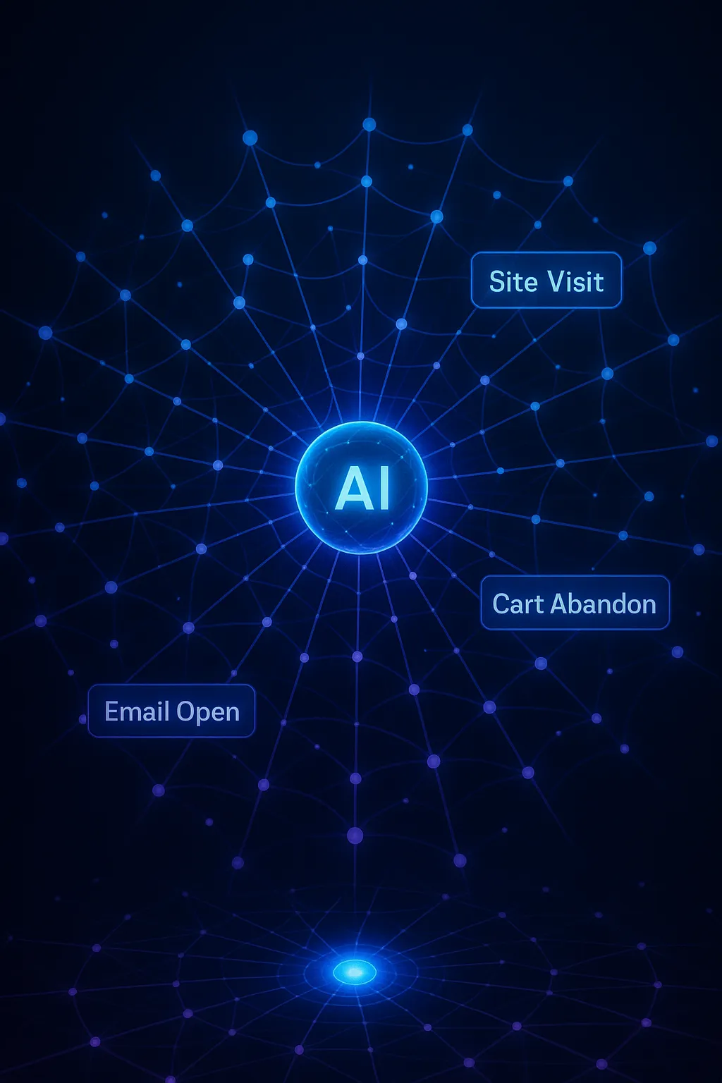Stylized inbox and upward arrow representing ROI from email